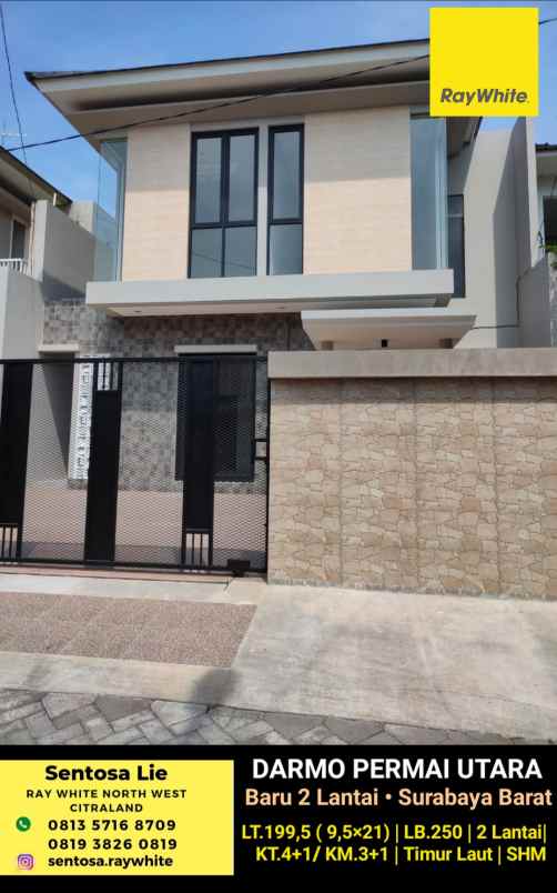 dijual rumah darmo permai utara