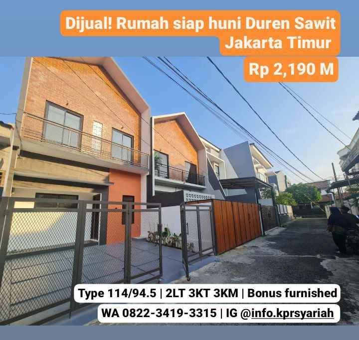 dijual rumah duren sawit