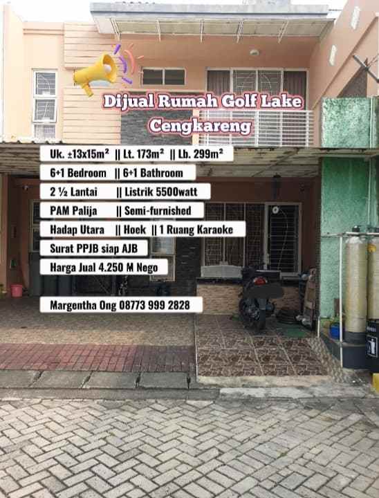 dijual rumah golf lake residence cengkareng