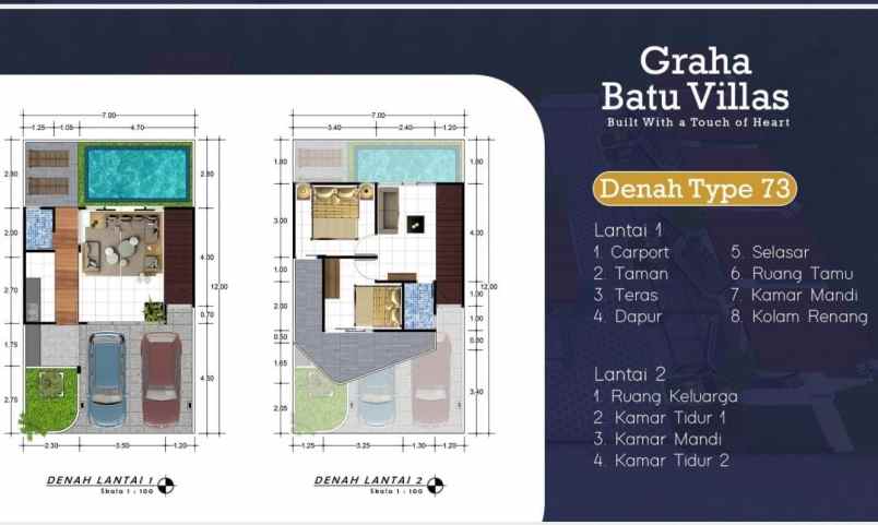 dijual rumah graha batu villas