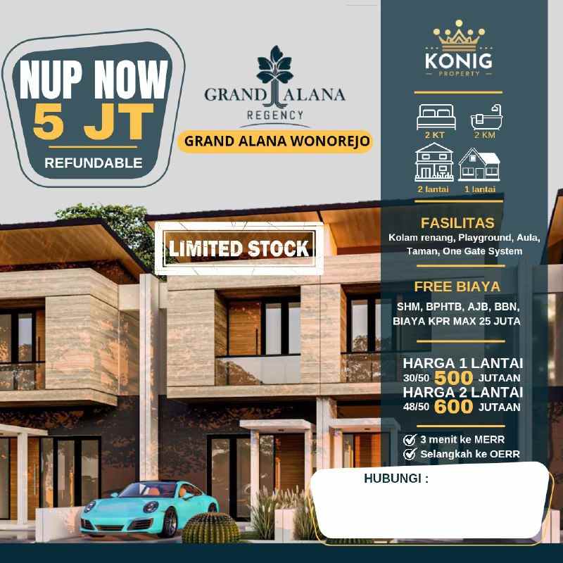 dijual rumah grand alana wonorejo