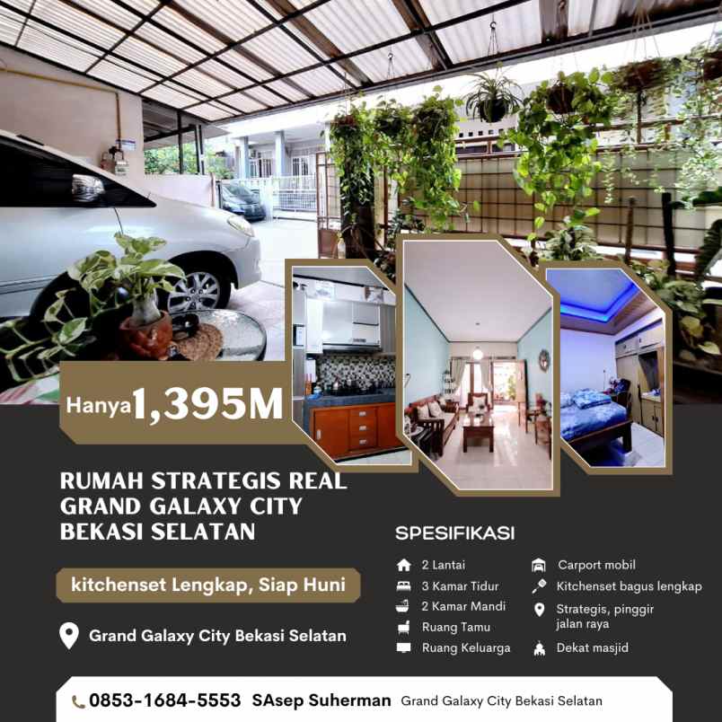 dijual rumah grand galaxy city bekasi