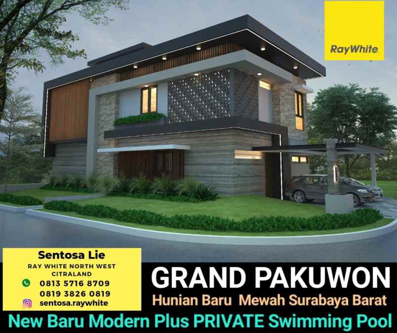 dijual rumah jalan grand pakuwon
