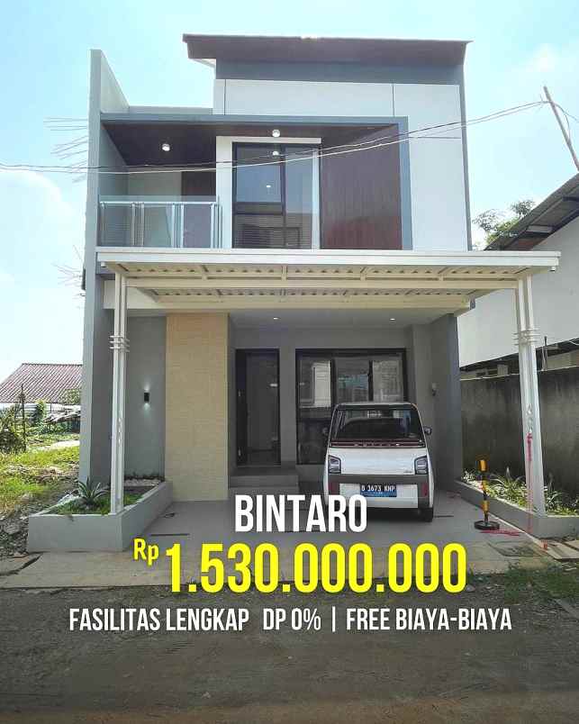 dijual rumah jalan raya bintaro sektor 2