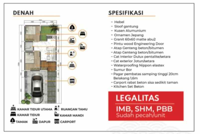 dijual rumah jalan raya ciomas sebrang