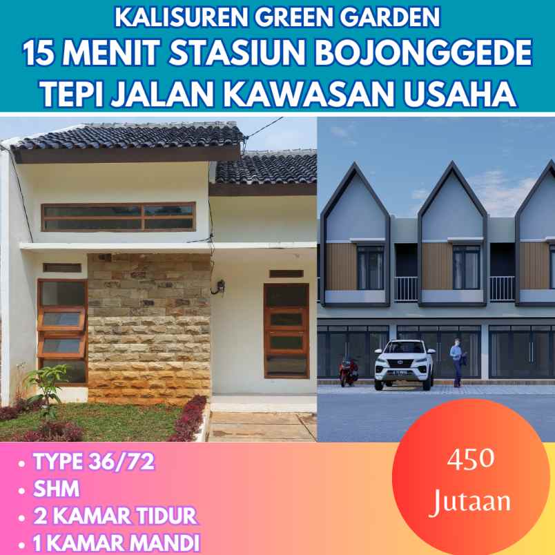 dijual rumah jalan raya kalisuren tepi