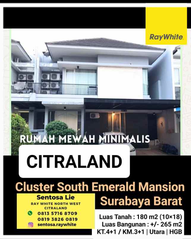 dijual rumah jalan south emerald mansion