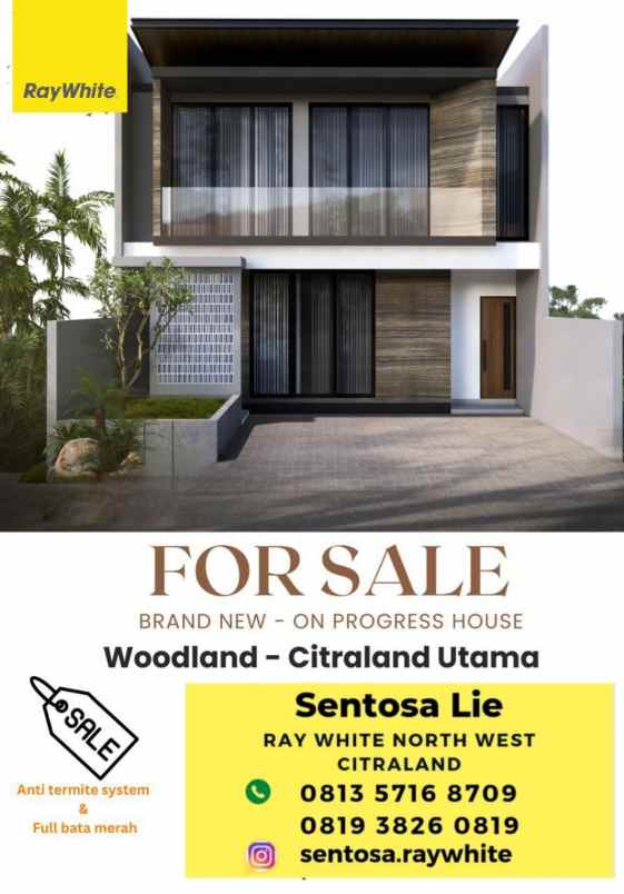 dijual rumah jalan woodland