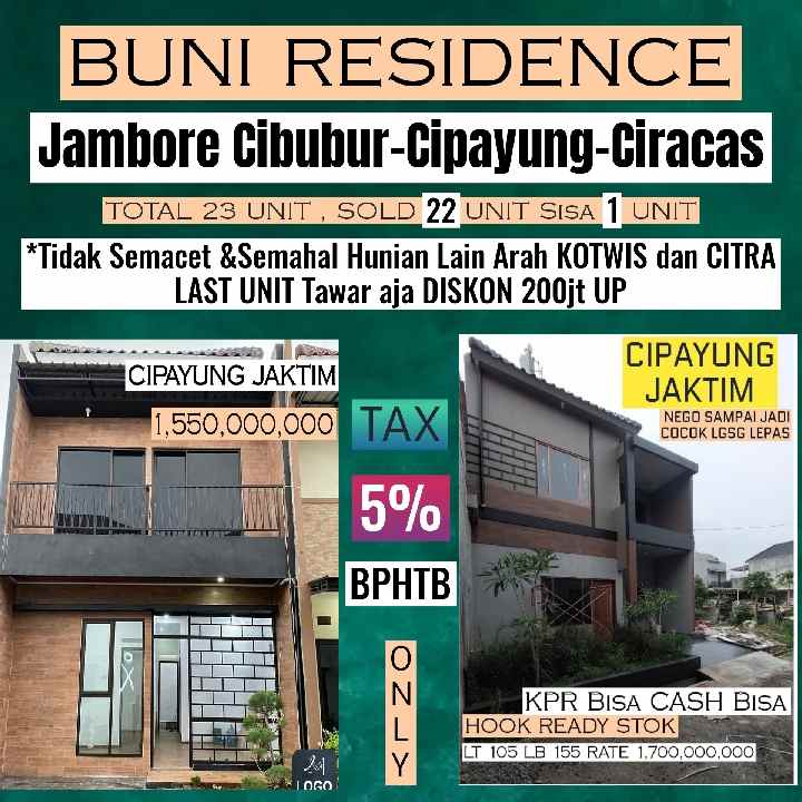 dijual rumah jl buni