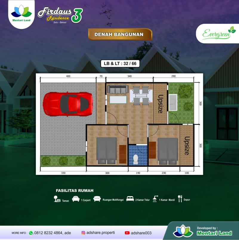 dijual rumah jl pasar kojengkang desa