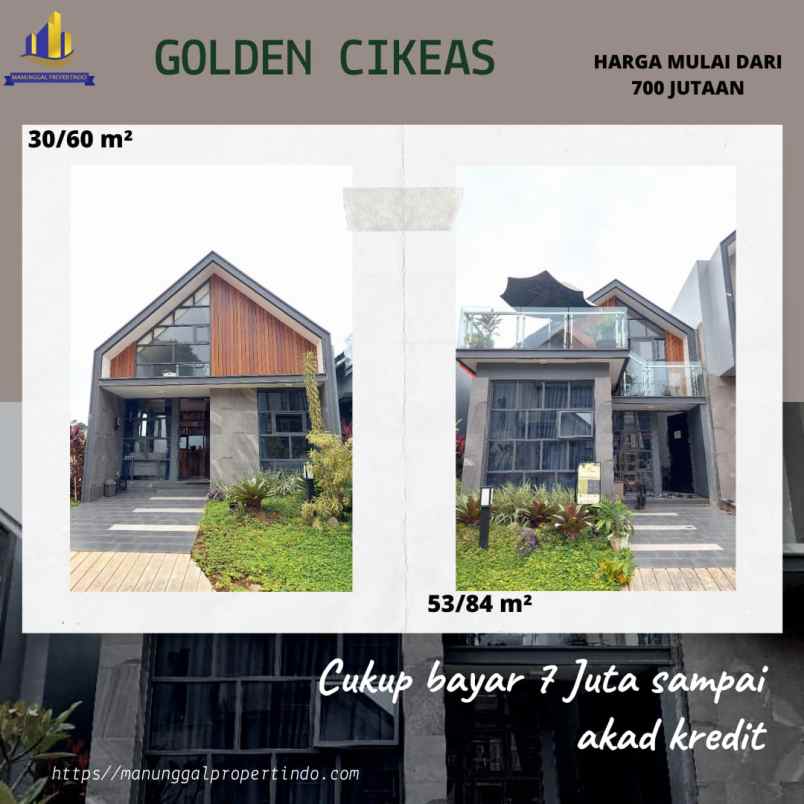 dijual rumah jl raya cikeas