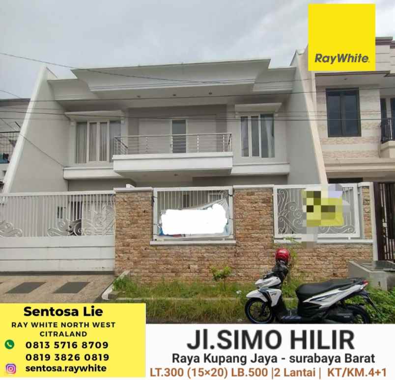 dijual rumah jl simo hilir