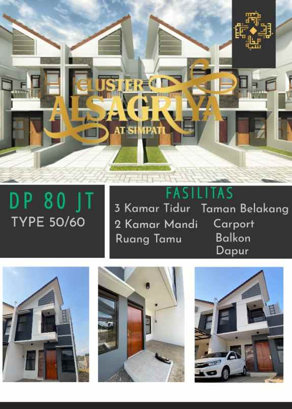 dijual rumah jl simpati rt 03 05 cilame