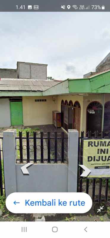 dijual rumah jln inspeksi saluran tarum