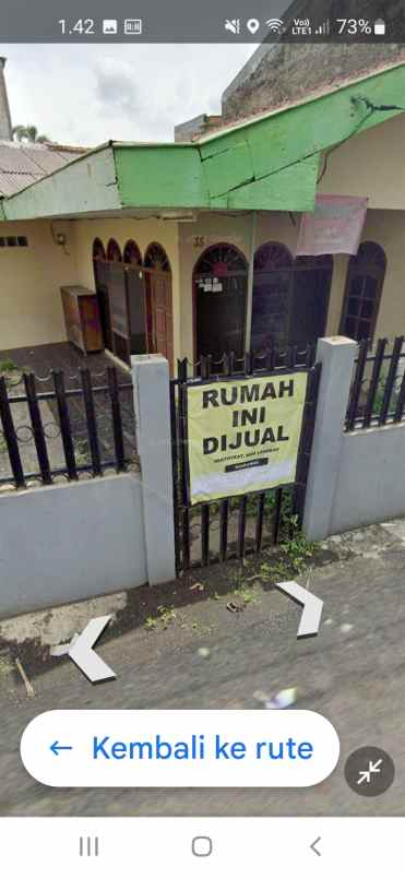 dijual rumah jln inspeksi saluran tarum