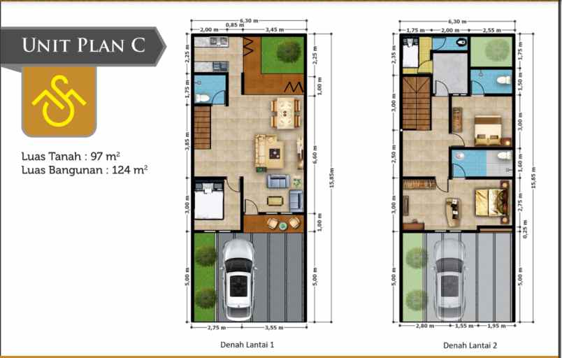 dijual rumah kampung tengah