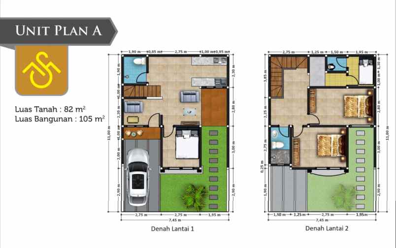 dijual rumah kampung tengah