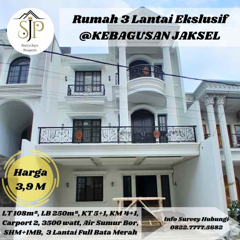 dijual rumah kebagusan pasar minggu