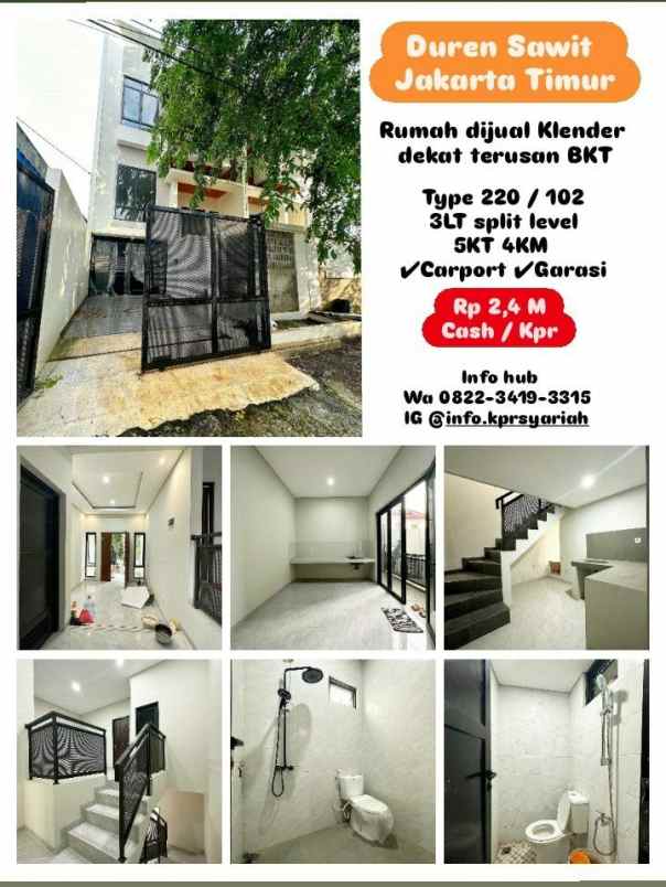 dijual rumah klender