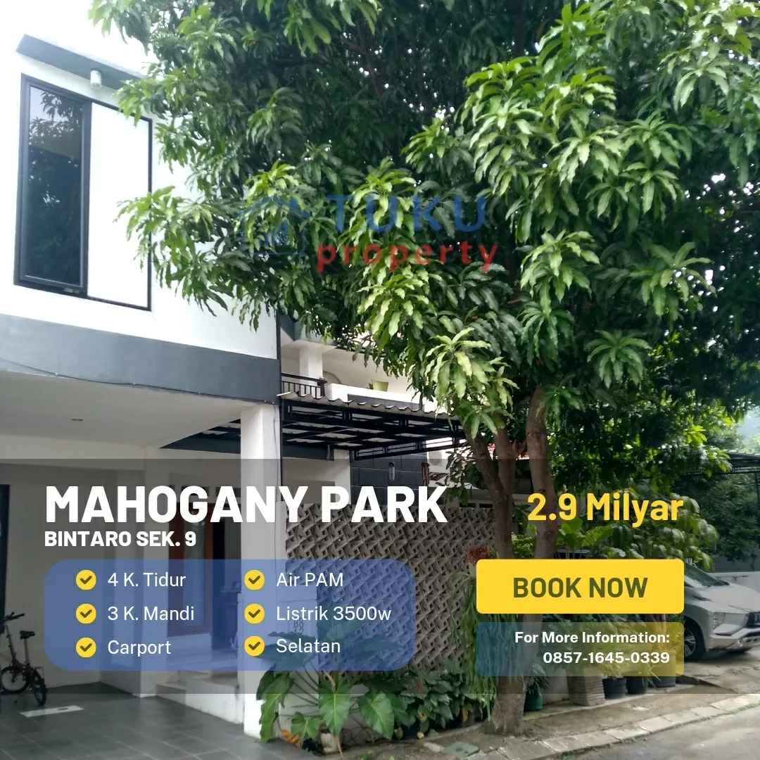 dijual rumah mahogany park bintaro