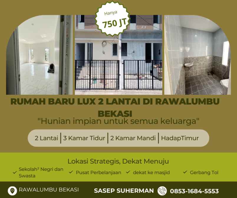 dijual rumah rawalumbu bekasi