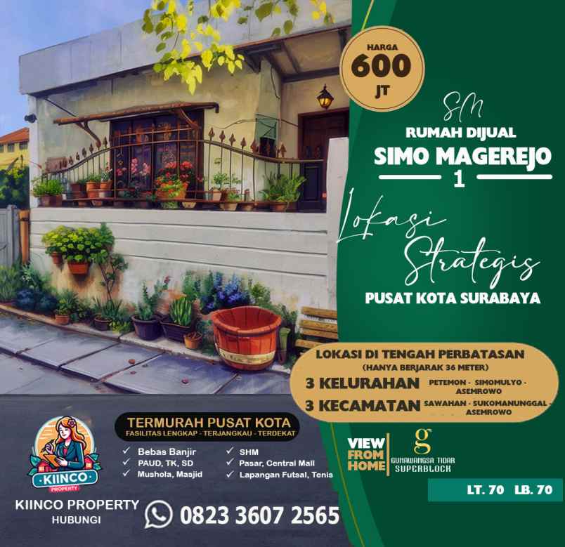 dijual rumah simo magerejo 1