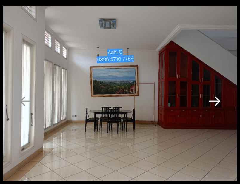 dijual rumah villa di ligar bandung dengan city view