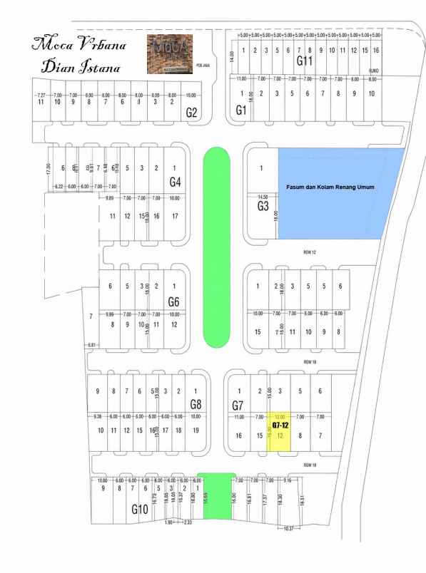 dijual tanah dian istana moca vrbana