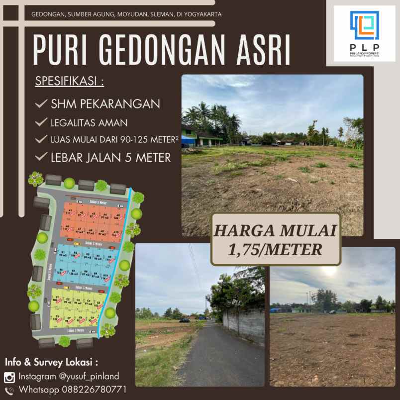 dijual tanah gedongan sumber agung