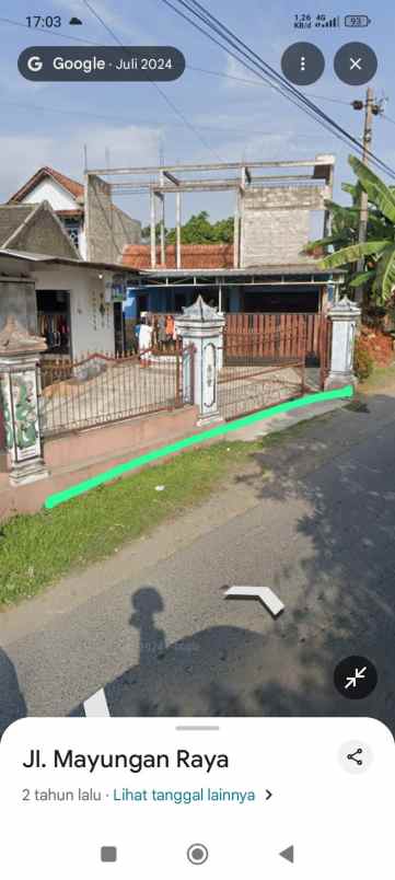 dijual tanah jalan mayungan raya sumberjo