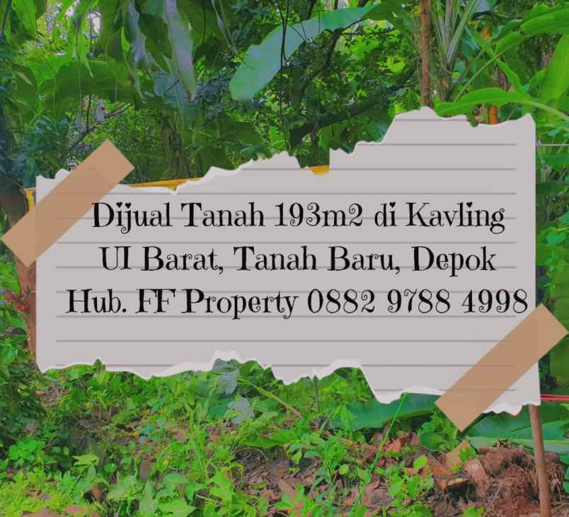 dijual tanah jalan raden sanim