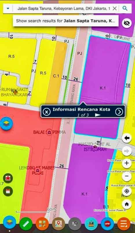 dijual tanah jl ciputat raya pondok