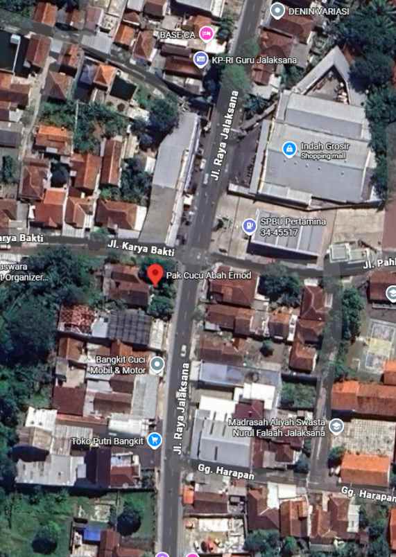 dijual tanah jl raya jalaksana no 54 rt