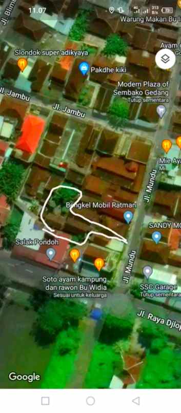 dijual tanah jl raya solo baru