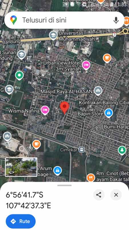 dijual tanah jln raya panyileukan