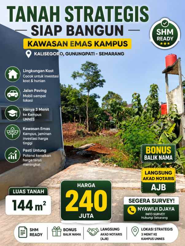 dijual tanah kalisegoro