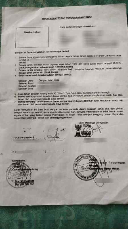 dijual tanah kampung muarajaya pantai