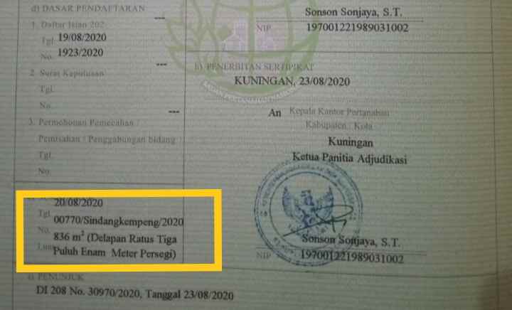 dijual tanah kebun pinggir jalan desa