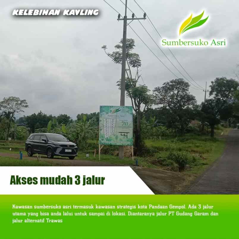 dijual tanah kemuning sumbersuko kec