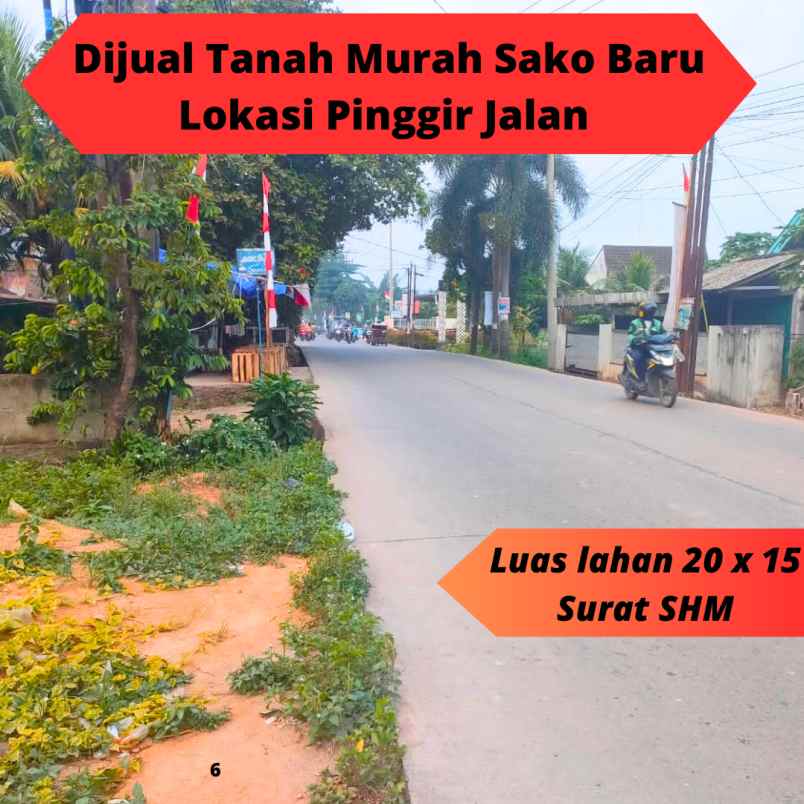 dijual tanah murah sako baru