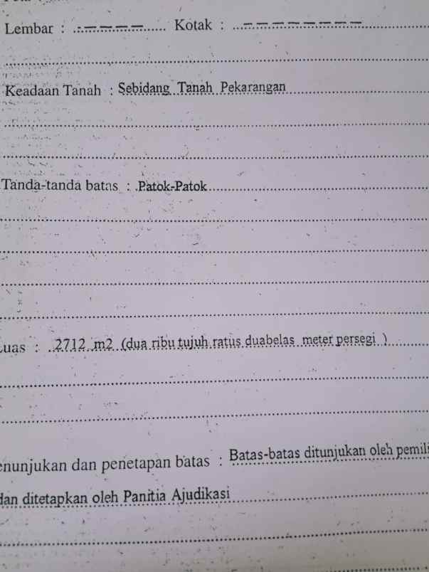 dijual tanah pakisjajar