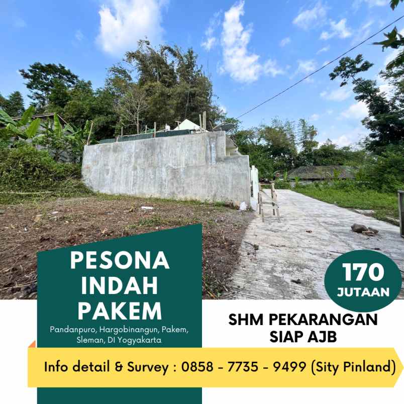 dijual tanah pandanpuro hargobinangun