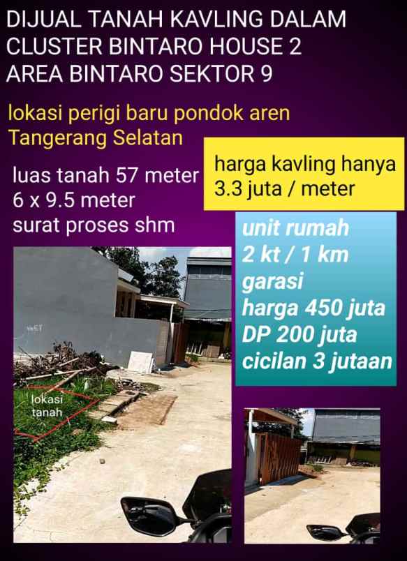 dijual tanah perigi baru tangsel