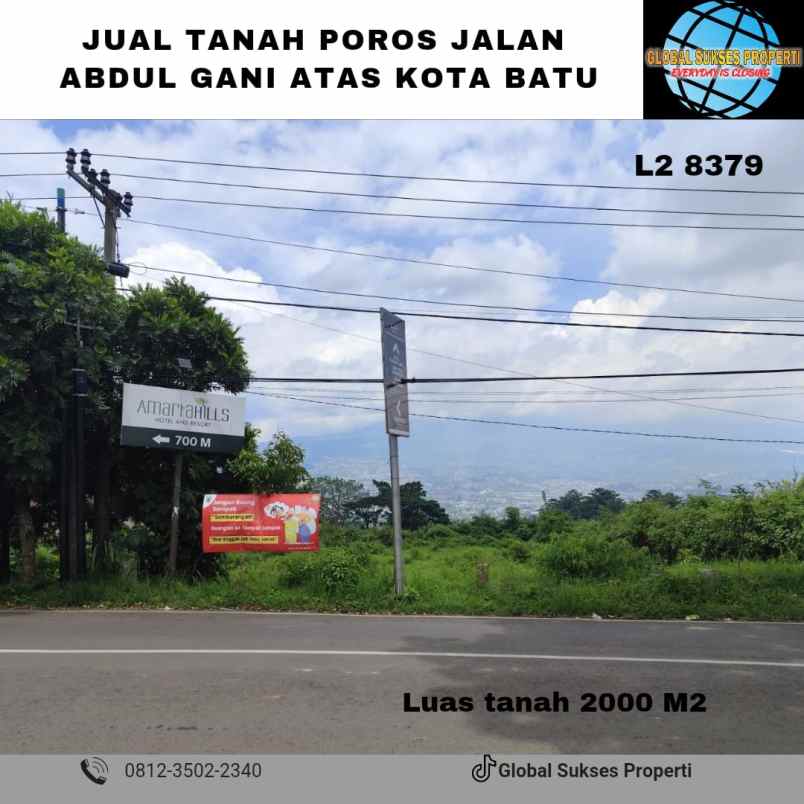 dijual tanah poros jalan abdul gani atas