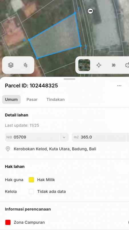 dijual tanah umalas klencung
