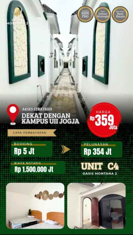 dijual unit villa oasis montana 2