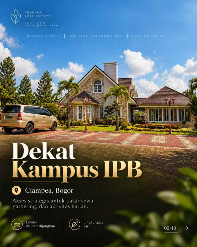dijual villa ciampea kab bogor