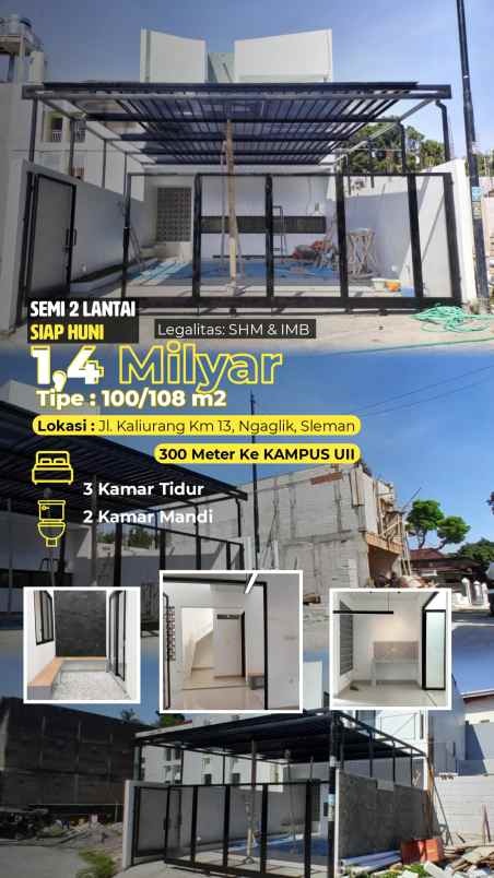 dijual villa jl kaliurang km 13