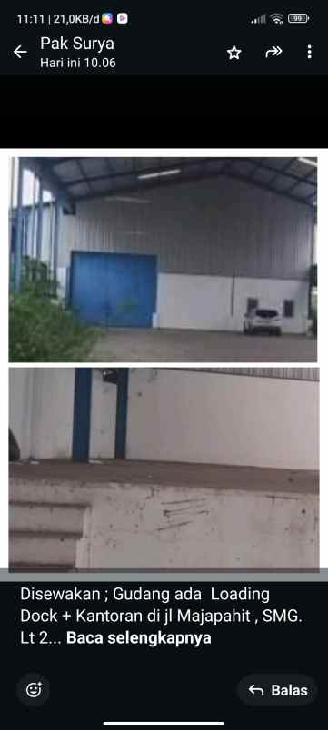 disewakan gudang di jl majapahit semarang