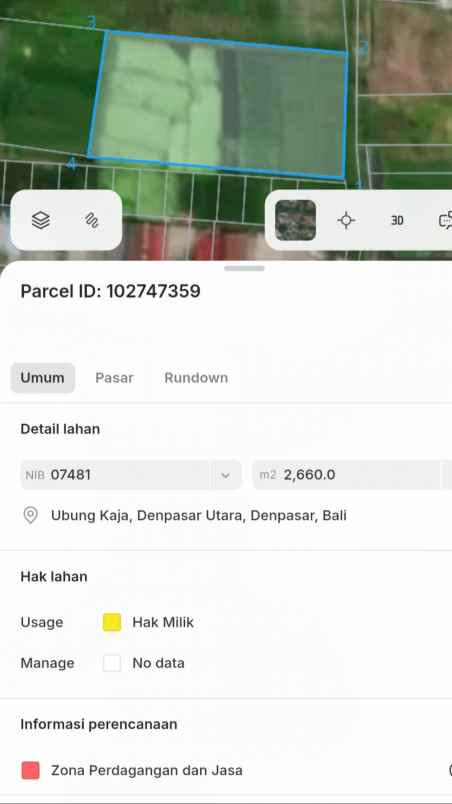 disewakan tanah cargo